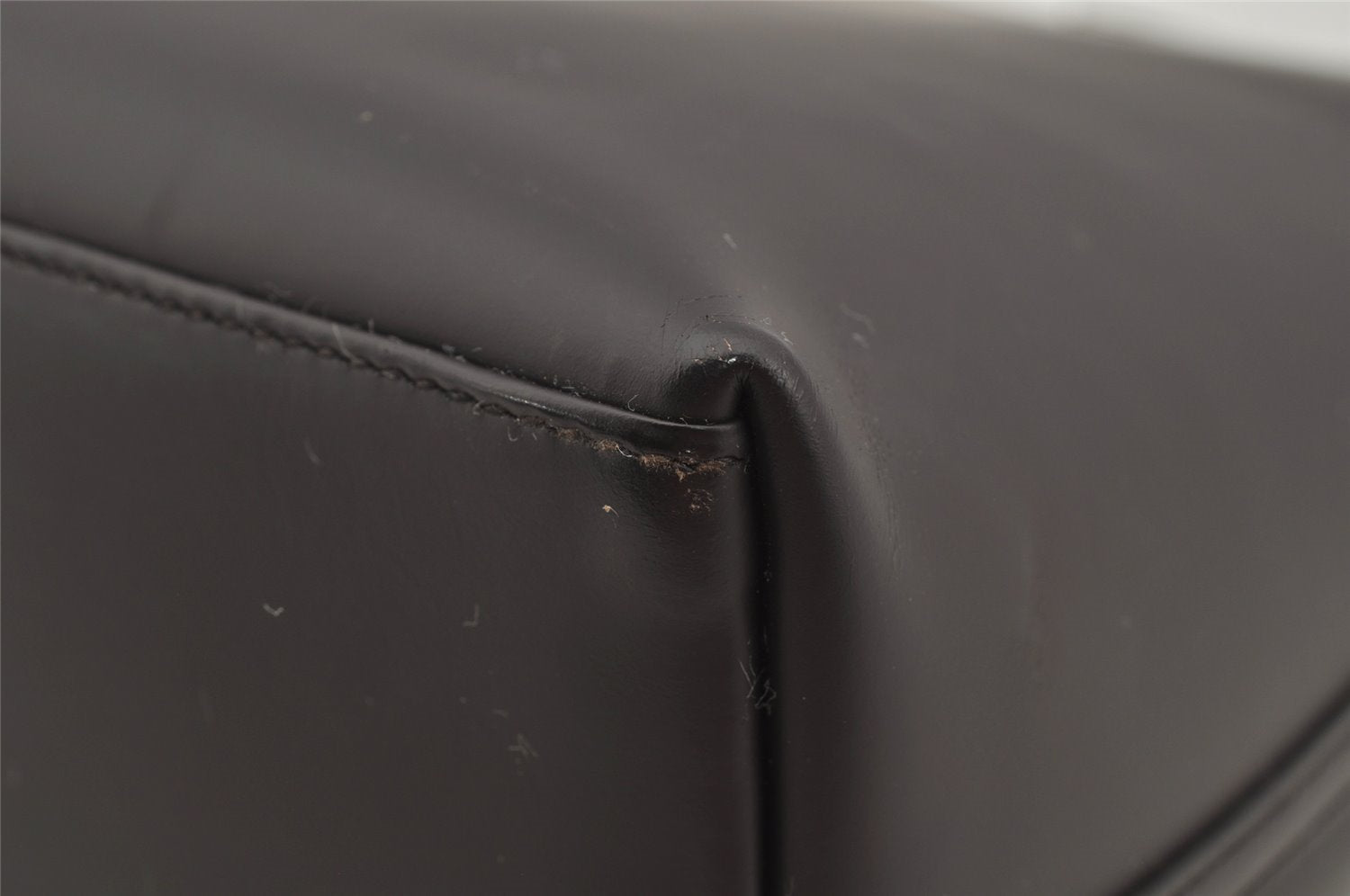 Authentic GUCCI Vintage Shoulder Hand Bag Purse Leather Brown 3521J