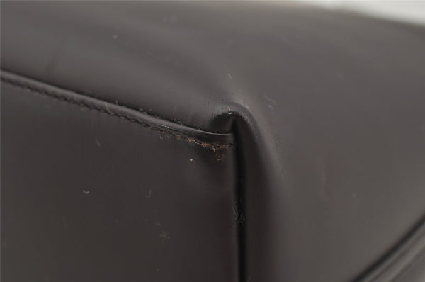 Authentic GUCCI Vintage Shoulder Hand Bag Purse Leather Brown 3521J