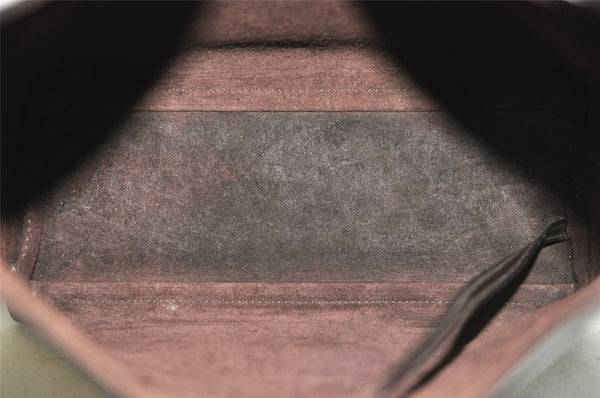 Authentic GUCCI Vintage Shoulder Hand Bag Purse Leather Brown 3521J