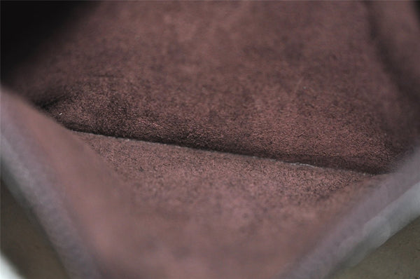 Authentic GUCCI Vintage Shoulder Hand Bag Purse Leather Brown 3521J