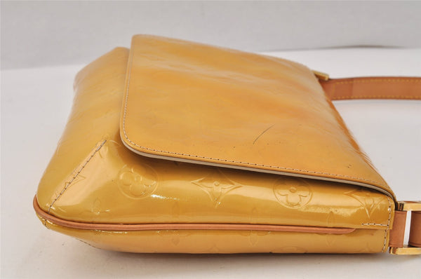 Auth Louis Vuitton Vernis Thompson Street Shoulder Bag Yellow M91008 LV 3521K