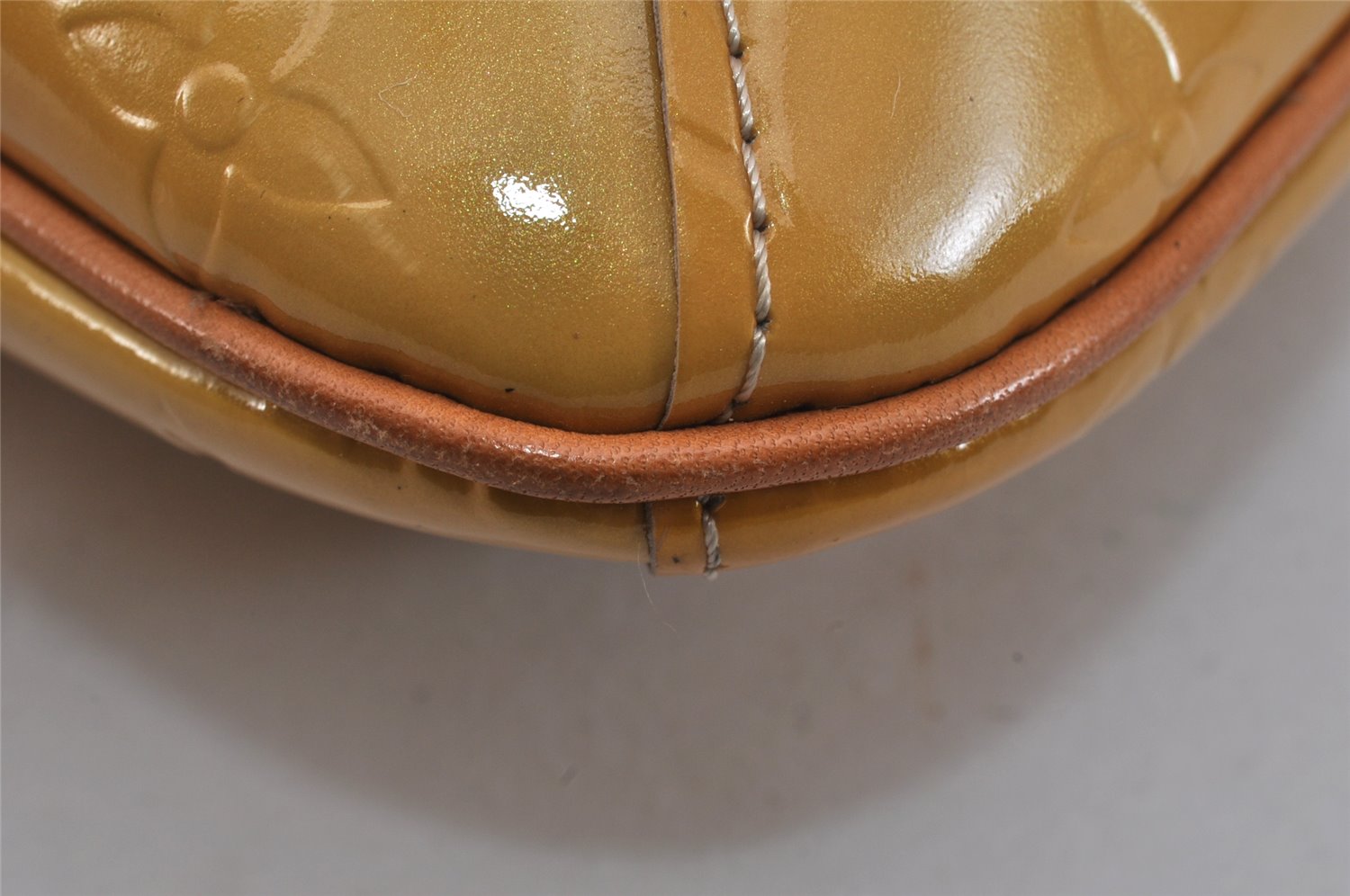 Auth Louis Vuitton Vernis Thompson Street Shoulder Bag Yellow M91008 LV 3521K