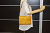 Auth Louis Vuitton Vernis Thompson Street Shoulder Bag Yellow M91008 LV 3521K