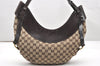Authentic GUCCI Shoulder Hand Bag GG Canvas Leather 106250 Brown 3522K