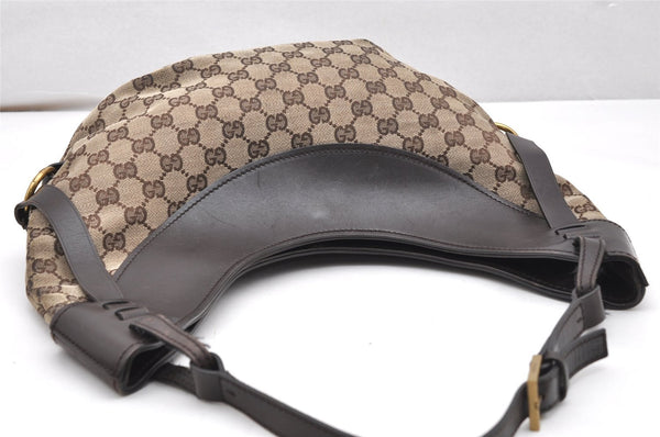 Authentic GUCCI Shoulder Hand Bag GG Canvas Leather 106250 Brown 3522K