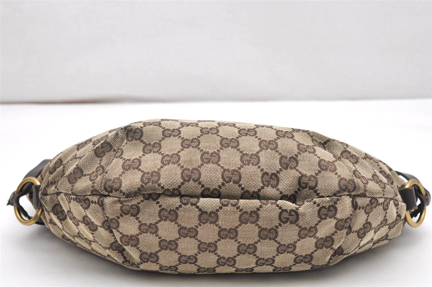 Authentic GUCCI Shoulder Hand Bag GG Canvas Leather 106250 Brown 3522K