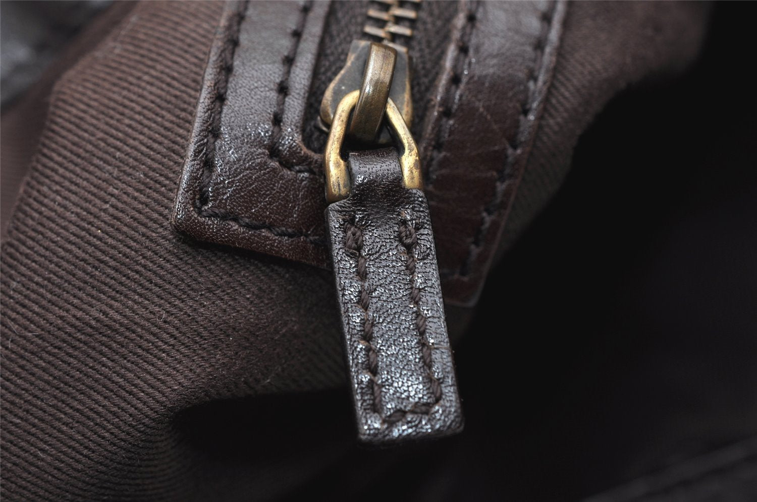 Authentic GUCCI Shoulder Hand Bag GG Canvas Leather 106250 Brown 3522K