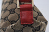 Authentic GUCCI Hand Bag Pouch Purse GG Canvas Leather 0391147 Black 3523I