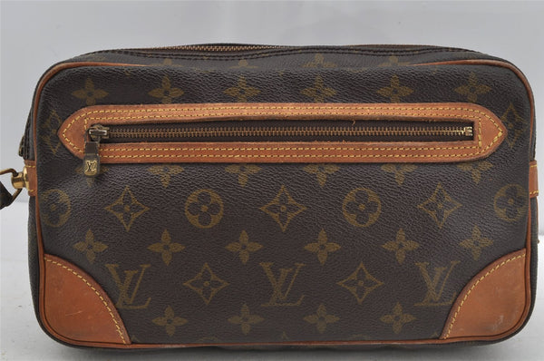 Authentic Louis Vuitton Monogram Marly Dragonne GM M51825 Clutch Bag Junk 3523J