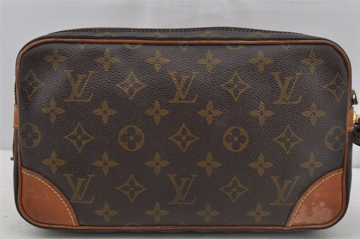 Authentic Louis Vuitton Monogram Marly Dragonne GM M51825 Clutch Bag Junk 3523J