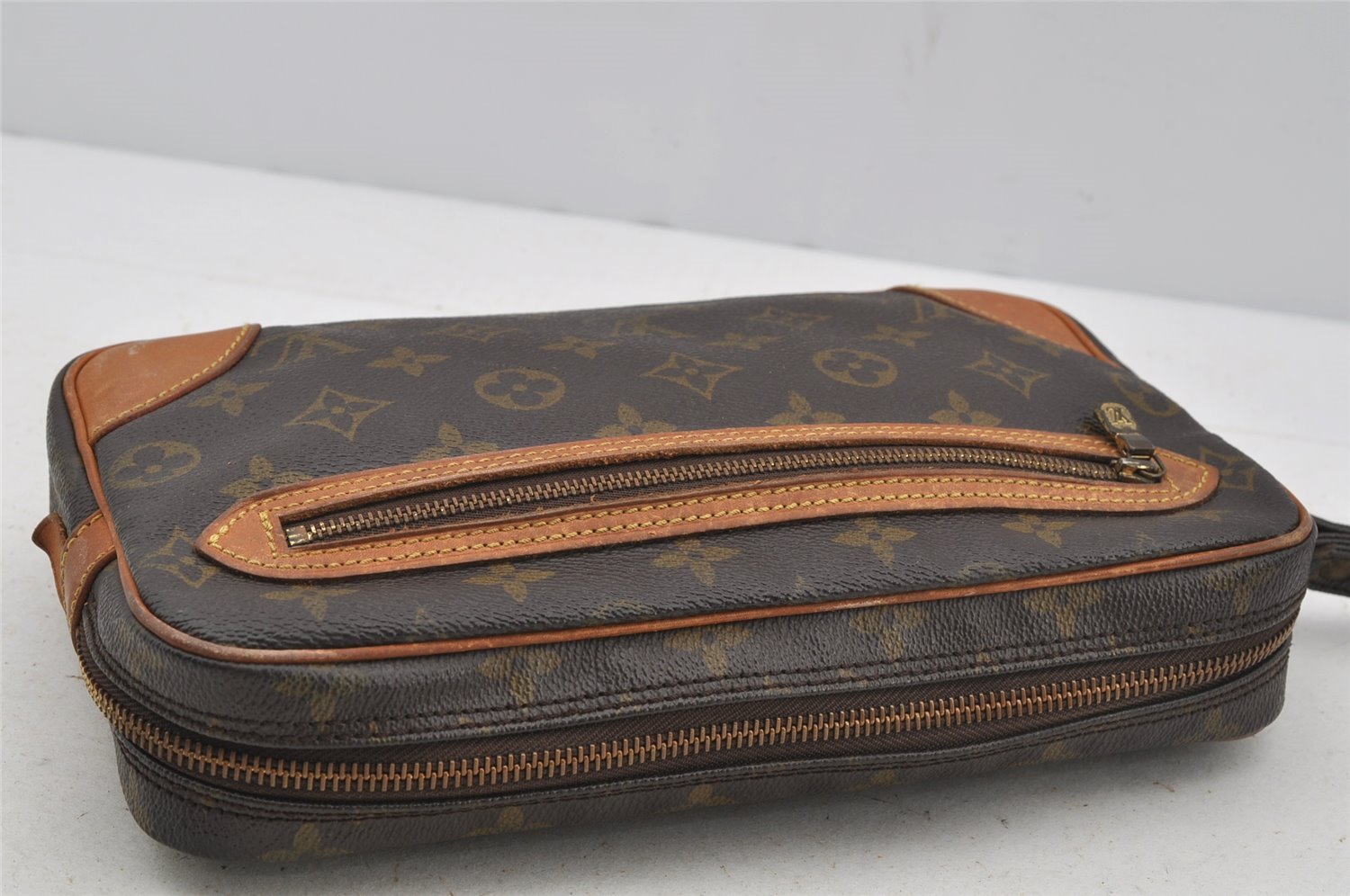 Authentic Louis Vuitton Monogram Marly Dragonne GM M51825 Clutch Bag Junk 3523J