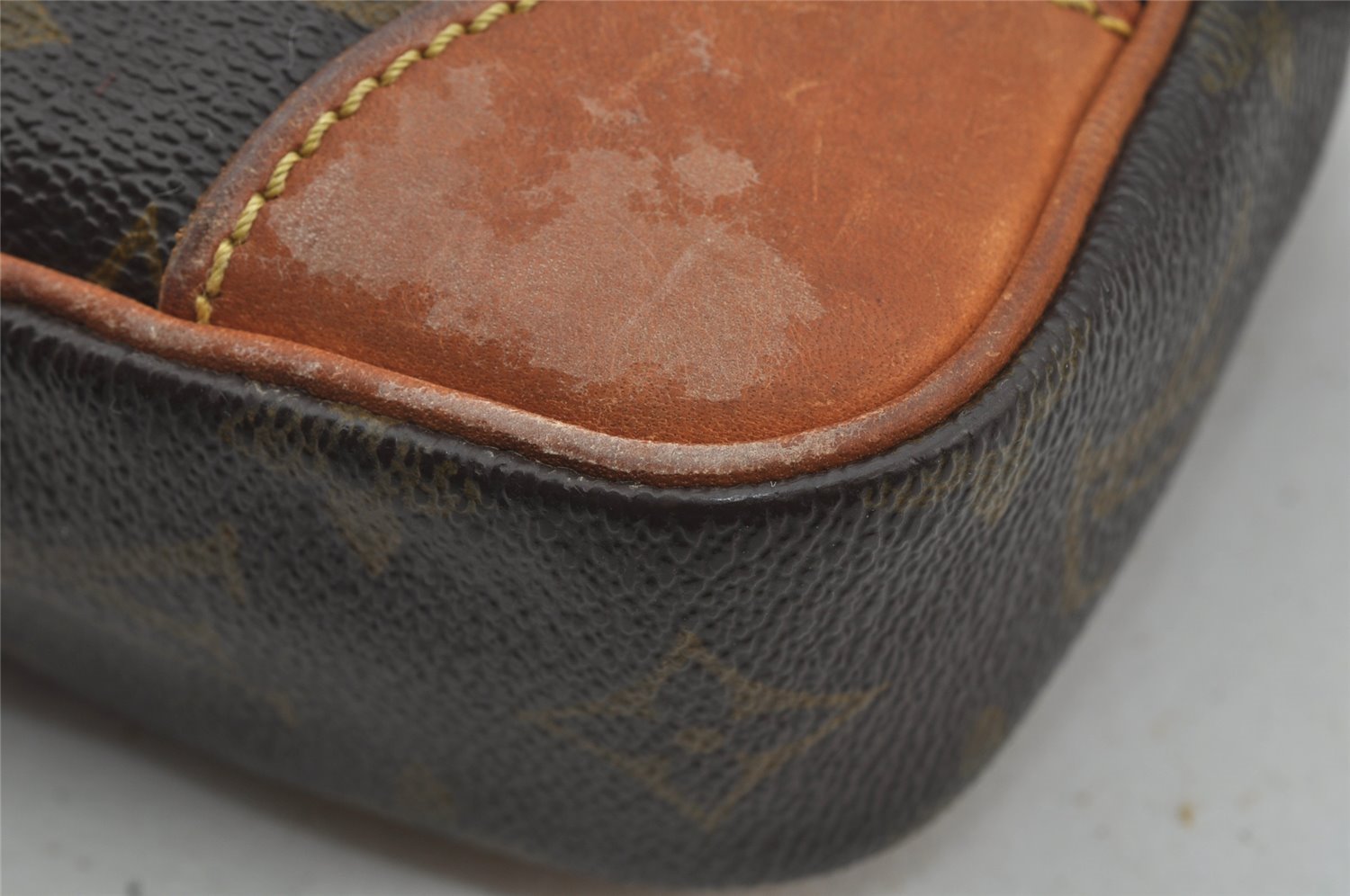 Authentic Louis Vuitton Monogram Marly Dragonne GM M51825 Clutch Bag Junk 3523J