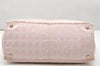 Authentic CHANEL New Travel Line Shoulder Tote Bag Nylon Leather Pink 3523K