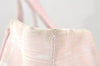 Authentic CHANEL New Travel Line Shoulder Tote Bag Nylon Leather Pink 3523K