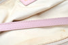 Authentic CHANEL New Travel Line Shoulder Tote Bag Nylon Leather Pink 3523K
