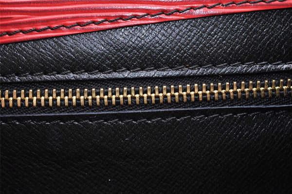 Authentic Louis Vuitton Epi Arts Deco Clutch Bag Red M52637 LV 3524I