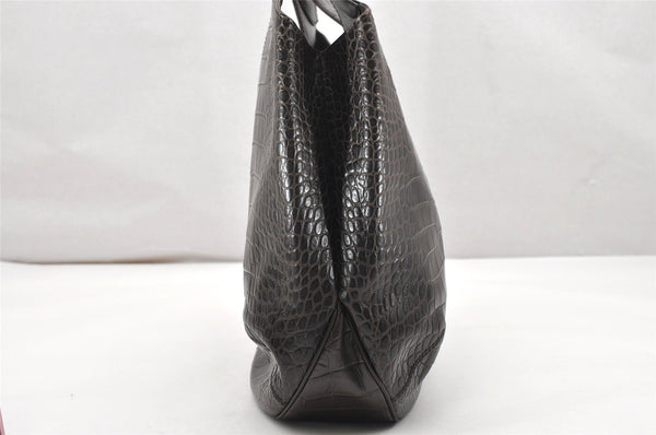 Authentic Salvatore Ferragamo Vintage Leather Shoulder Tote Bag Brown SF 3525K