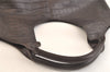 Authentic Salvatore Ferragamo Vintage Leather Shoulder Tote Bag Brown SF 3525K
