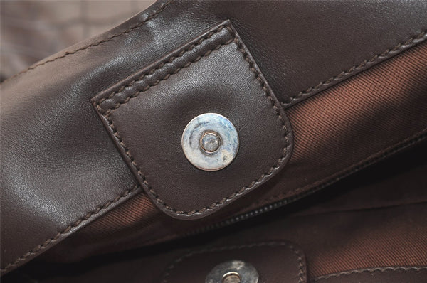 Authentic Salvatore Ferragamo Vintage Leather Shoulder Tote Bag Brown SF 3525K