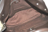 Authentic Salvatore Ferragamo Vintage Leather Shoulder Tote Bag Brown SF 3525K