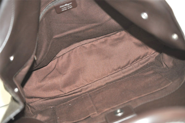 Authentic Salvatore Ferragamo Vintage Leather Shoulder Tote Bag Brown SF 3525K