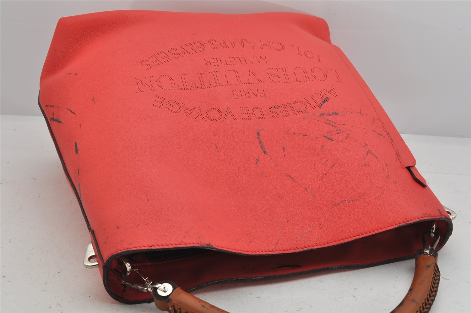 Auth Louis Vuitton Parnassea Bagatelle 2Way Shoulder Hand Bag M94352 Red 3527K