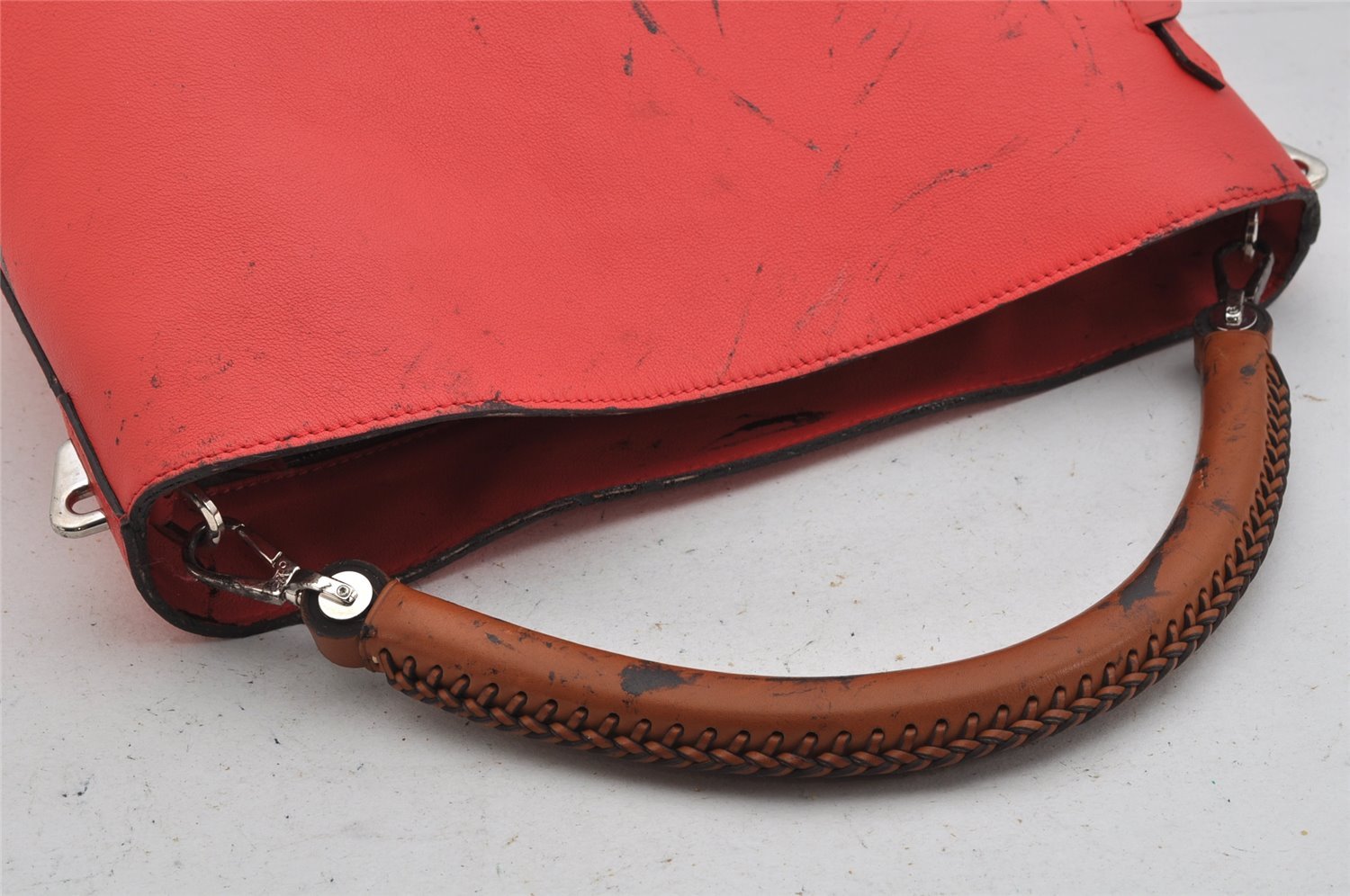 Auth Louis Vuitton Parnassea Bagatelle 2Way Shoulder Hand Bag M94352 Red 3527K