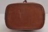 Authentic Burberrys Vintage Leather Shoulder Cross Drawstring Bag Brown 3528J