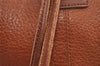 Authentic Burberrys Vintage Leather Shoulder Cross Drawstring Bag Brown 3528J