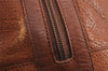 Authentic Burberrys Vintage Leather Shoulder Cross Drawstring Bag Brown 3528J