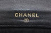 Authentic CHANEL Caviar Skin CC Logo Bifold Wallet Purse Black 3529K