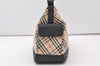 Authentic BURBERRY Nova Check Shoulder Hand Bag Purse Canvas Leather Beige 3530J