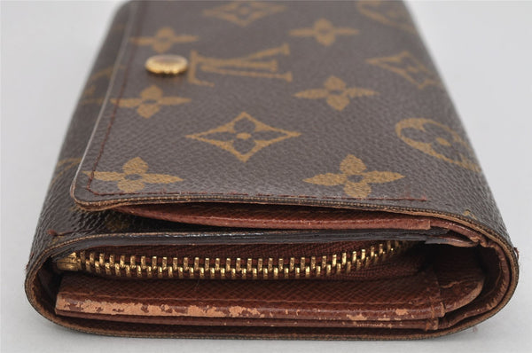 Auth Louis Vuitton Monogram Porte Monnaie Billets Tresor Wallet M61730 LV 3530K