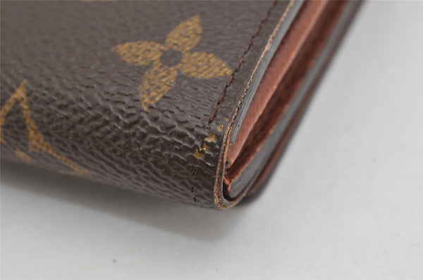 Auth Louis Vuitton Monogram Porte Monnaie Billets Tresor Wallet M61730 LV 3530K