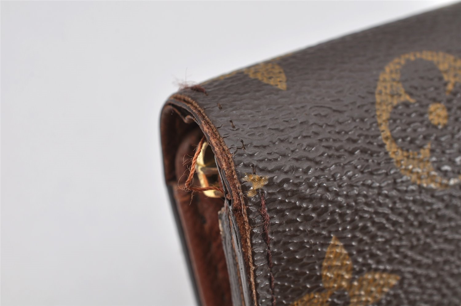 Auth Louis Vuitton Monogram Porte Monnaie Billets Tresor Wallet M61730 LV 3530K