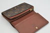 Auth Louis Vuitton Monogram Porte Monnaie Billets Tresor Wallet M61730 LV 3530K