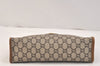 Authentic GUCCI GG Plus Clutch Hand Bag Purse GG PVC Leather Brown 3532K