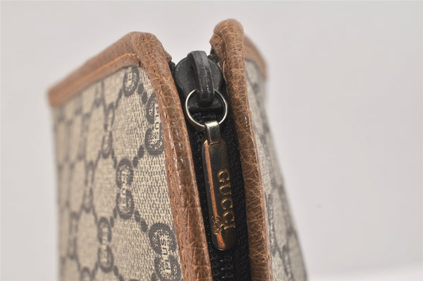 Authentic GUCCI GG Plus Clutch Hand Bag Purse GG PVC Leather Brown 3532K