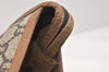 Authentic GUCCI GG Plus Clutch Hand Bag Purse GG PVC Leather Brown 3532K
