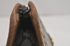 Authentic GUCCI GG Plus Clutch Hand Bag Purse GG PVC Leather Brown 3532K