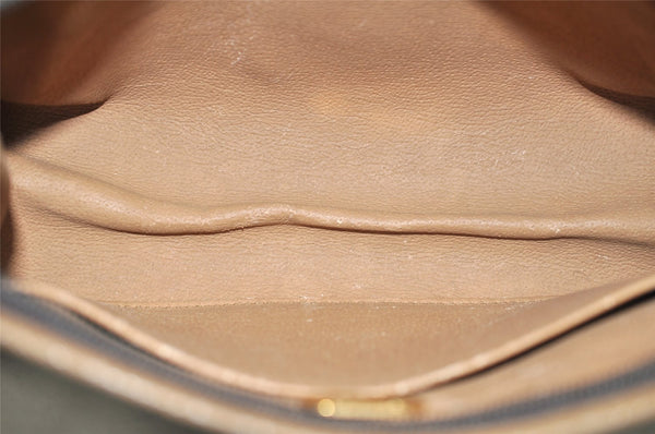 Authentic GUCCI GG Plus Clutch Hand Bag Purse GG PVC Leather Brown 3532K