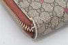 Authentic GUCCI GG Supreme Stars Long Wallet PVC Leather 307982 Brown 3533K