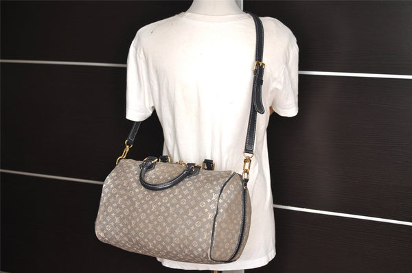 Auth Louis Vuitton Monogram Idylle Speedy Bandouliere 30 Blue M56703 LV 3534I