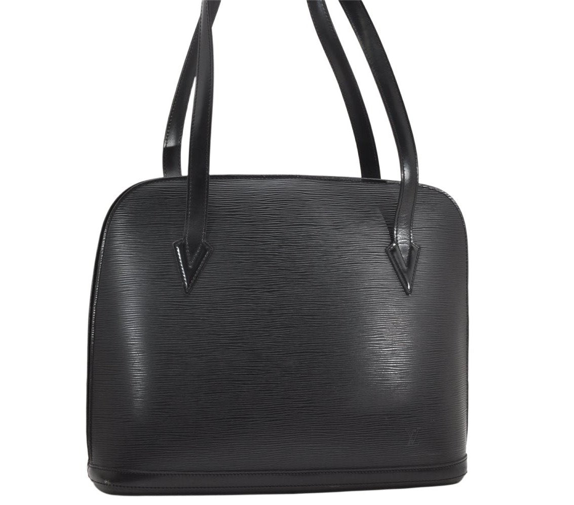 Authentic Louis Vuitton Epi Lussac Shoulder Tote Bag Black M52282 LV 3534K