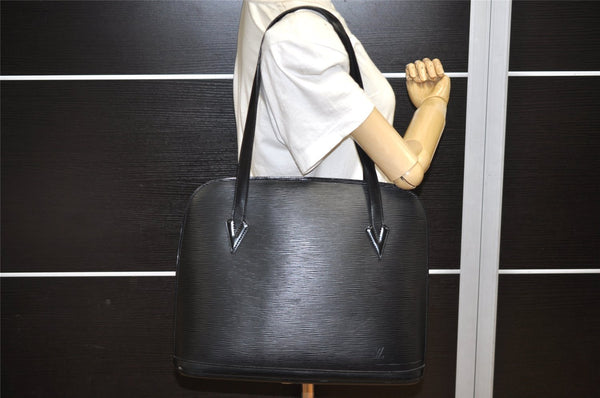 Authentic Louis Vuitton Epi Lussac Shoulder Tote Bag Black M52282 LV 3534K