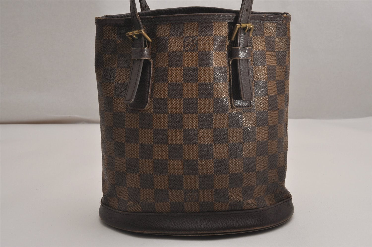 Authentic Louis Vuitton Damier Marais Bucket Shoulder Tote Bag N42240 LV 3535J