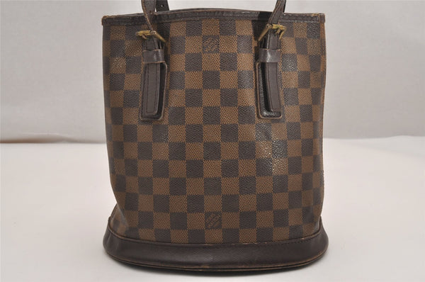 Authentic Louis Vuitton Damier Marais Bucket Shoulder Tote Bag N42240 LV 3535J