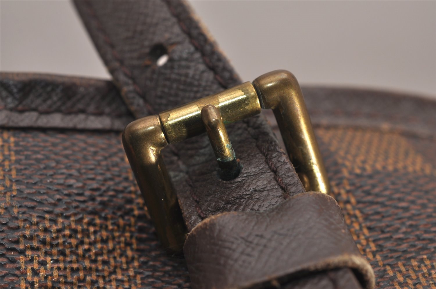 Authentic Louis Vuitton Damier Marais Bucket Shoulder Tote Bag N42240 LV 3535J