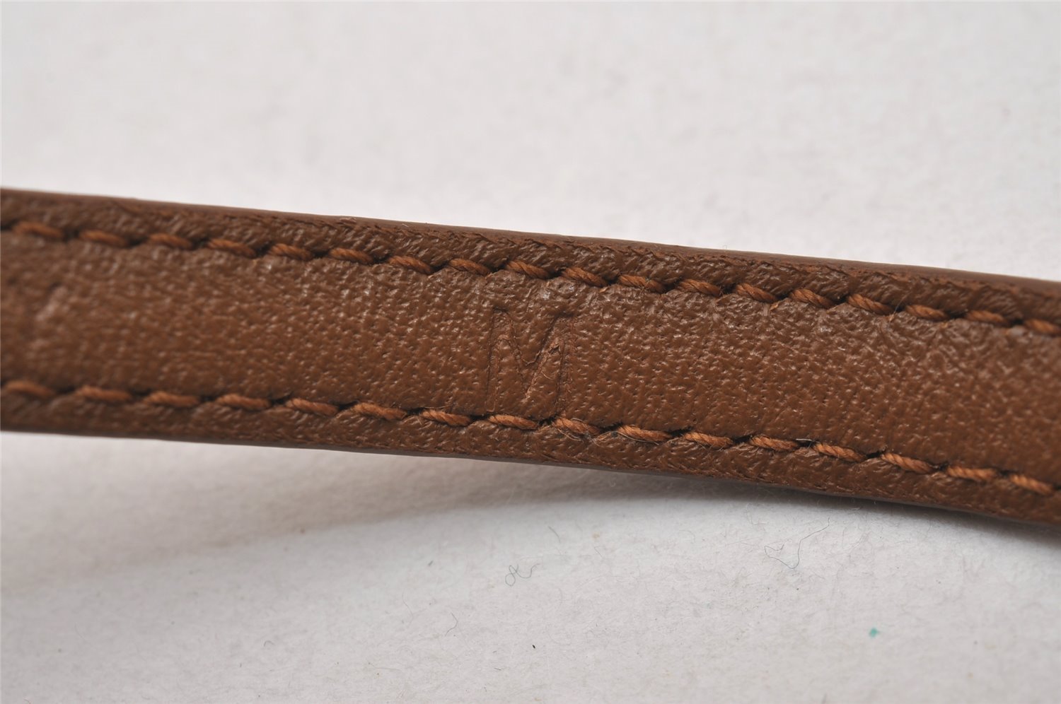 Authentic PRADA Vintage Saffiano Leather Bracelet Size M Brown Box 3536I