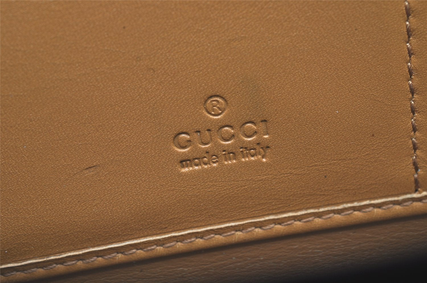 Authentic GUCCI Vintage Long Wallet Purse GG Canvas Leather Brown Junk 3536K